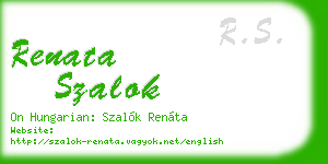 renata szalok business card