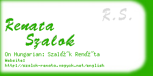 renata szalok business card